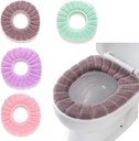 4 Pcs Soft Toilet Seat Cover Pad Thicker Washable Cloth Different Colors