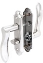 Stainless Steel Cabinet Hardware Keyed Privacy Door Security Entry Mortise Lever Latches Lock Set