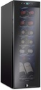 Ivation 12 Bottle Compressor Wine Cooler Refrigerator w/Lock, Large Freestanding Wine Cellar Fridge, 41f-64f Digital Temperature Control Glass Door Black