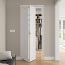 Paintable Bifold Doors for 30" x 80" Opening, Closet Folding Doors with Hardware kit Included, Assembly Required, 1 Panel-White