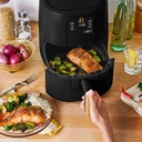 Beautiful 3-Quart Digital Air Fryer with TurboCrisp Technology by Drew Barrymore – 4 Preset Functions, 1200W Power, Non-Stick Coating, Dishwasher Safe Basket (Black Sesame)