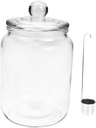 Glass Beverage Storage Jar Lid 1.5L Sealed Drink Bucket for Home Use for Wine Juice and Tea Glass Drink Container