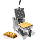 ALDKitchen Bubble Waffle Maker | Stainless Steel Square Shaped Egg Waffle Iron with Manual Thermostat | Nonstick Coating | 1 Large Hong Kong Waffle | 110V | 1300W