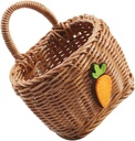 Hanging Vegetable Basket Imitation Rattan Woven Wall Organizer for Kitchen Storage Rustic Fruit and Bread Holder for Home Decoration and Space Saving