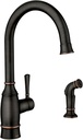Moen Noell Mediterranean Bronze Single-Handle Kitchen Faucet with Side Sprayer, 87506BRB