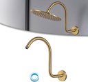 Wall Mounted Shower Arm Extension Head Holder Stainless Stee for Elbow Bathroom Accessories Pipe Bath Tube Champagne Bronze,SW-RD91098-13CB.