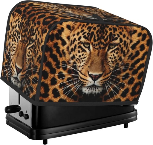 [BRSREYD6CUNGC3DA] Depict A Leopard 2 Slice Toaster Covers Bread Machine Cover Quilted Dustproof Fingerprint Protectors Small Washable Appliance Cover Bread Maker Dust Protection Universal Size