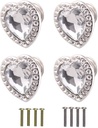 4 Pcs Creative Zinc Alloy Acrylic Cabinet Knobs,Bathroom Cabinet Knobs,Drawer Pulls and Knobs,for Dressers, Cabinets, Wardrobes, Closets, Etc.