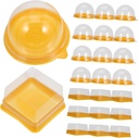 100pcs Mini Cake Wrapping Boxes Plastic Cupcake Holders for Moon Cakes Pastries Food Grade Pet for Egg Yolk Muffins and Slices