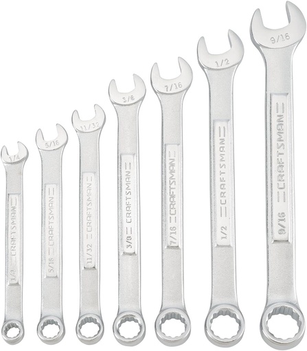 [BRSW2FTQOZ4AYCAU] CRAFTSMAN SAE Wrench Set, 7-Piece, Includes Tool Pouch (CMMT21085)