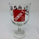 Damon's The Place For Ribs 8 oz. Stemmed Goblet 5.75" Tall