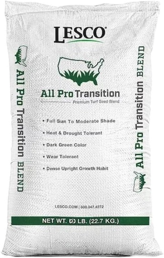 [BRSRAEITCR7Q4ALK] Lesco All-Pro Transition Tall Fescue Grass Seed Blend – (10 lbs) **Non-RETURNABE** Drought-Tolerant, Heat & Shade Resistant, Insect-Resistant Lawn Seed for Durable Turf