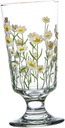 1pc Retro Daisy Glass Stemware Milk Cup Pastoral Style Drinking Goblet for Juice Smooth and Easy to Clean for Home and Shops Capacity