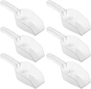 VALICLUD 6pcs PC Ice Scoop Set Large Square Ice Shovel for Buffet Food Service and Kitchen Use Multi-Use Flour and PET Food Scoop