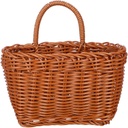 POPETPOP Woven Hanging Storage Basket for Kitchen and Bathroom Vintage Wall Organizer for Vegetables and Flowers Portable Multi-scene Use Space-saving Decor