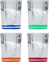 R and R Imports North Carolina Central Eagles 2 Ounce Engraved Shot Glass Square 4-Pack Multicolor Officially Licensed Collegiate Product