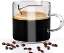 Glass Espresso Cups - 75ml Double Spout Espresso Accessories, small, Transparent
