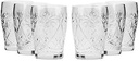 Set of 6 Neman Glassworks, 5-Oz Hand Made Vintage Russian Crystal Beverage Glasses, Mixed Drinkware Old-fashioned Glassware, Clear
