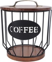 Coffee Pod Holder, Coffee Filter Holder, Basket for Coffee Pods, Suitable for Keeping Coffee Filters Of Contaminants (0291 C Black)