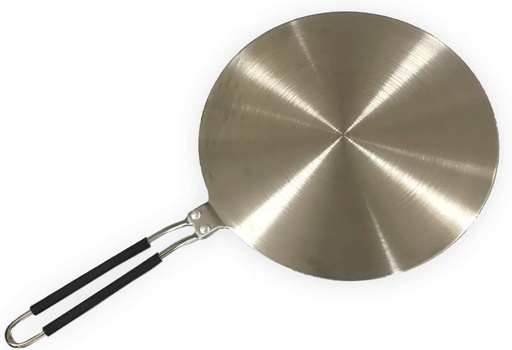 [BRSWYAD3O54BSFDD] Induction Converter Heat Diffuser Simmer Ring Plate,Stainless Heat Diffuser Induction Plate Converter Gas Electric Cooker Plate,Anti-hot Handle Cookware Accessories (24cm)