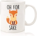 Fox Gifts Appreciation Funny Mug Oh For Fox Sake Gift For Men For Woman White 11 Oz