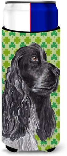 [BRSWIHAFDIIGGGA3] Cocker Spaniel St Patrick's Irish Ultra Beverage Insulators for slim cans