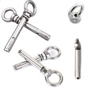 1/4" X 2-3/4" Heavy Duty Concrete Anchors,Stainless Steel Concrete Anchors Eye Bolt Eyebolt Anchor Wall Concrete Brick Anchor Expansion Bolts Ring Screw Eyes,5-Pack