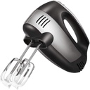 Black Whisk,Hand Mixer Electric 5 Speed Mode, Hand Held Mixer 350W Stainless Steel Beaters
