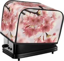 Cherry Blossom 2 Slice Toaster Covers Dustproof Splash-Proof Bread Machine Cover Fingerprint Protectors Small Washable Kitchen Appliance Cover Universal Size