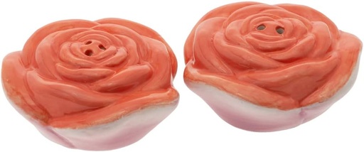 [BRSRMAAZCABRUCDA] Boston International Salt and Pepper Shakers Everyday Ceramic Serveware, Set of 2, Flower Party