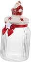 Mikinona 1pc Santa Claus Sealed Storage Jar Airtight Food Canister for Candy Cookies and Cereal Kitchen Storage Container for and