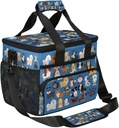 AUUXVA Insulated Cooler Lunch Bag Cute Dog Animal Paw Print Lunch Box Leakproof Large Tote Bag Reusable for Women Men Picnic Travel (15L)