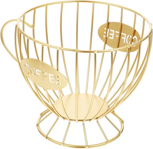 [BRSRAGQHAUJQAD3U] Alipis Coffee Capsules Storage Basket Creative Organizer for Kitchen and Office Unique Cup-shaped Design Iron Material for Coffee Accessories