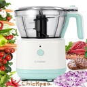 Food Processor Electric Food Chopper with 4.5-Cup(1000ml) Vegetable Chopper & Meat Grinder,BPA Free, Stainless Steel Blade for Chopp, Slice, Mince, Grind, and Puree, for Baby Food & Family Use