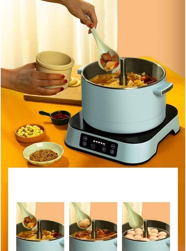[BRSREBQEBAPWYFIU] Multi Electric Hot Pot 2.5L Available Automatic Lifting Electric Hotpot Multi Cooker Household Cooking Machine(E)