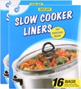 32 Bags Slow Cooker Liners, Disposable Multi Use Cooking Bags,Large Size Fit 3QT to 8QT, Plastic Bags for Slow Cooker, Pans, Aluminum Cooking Trays, BPA Free-13 x 21 Inches