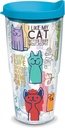 Tervis Cat Sayings Made in USA Double Walled Insulated Tumbler Travel Cup Keeps Drinks Cold & Hot, 24oz, Classic