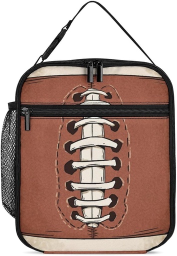 [BRSRAEILCMJRU3A3] Football Lunch Box Football Insulated Lunch Bag For school 10 Inch
