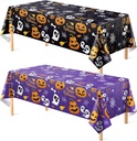OHOME Halloween Decorations - Disposable Plastic Halloween Tablecloth | Halloween Party Decorations Favors Supplies for Table Decor Indoor Outdoor Backdrop Banner,2 Pack