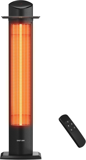 [BRSRAFI6DEHAK2TO] EAST OAK 1500W Patio Tower Heater Waterproof Outdoor Electric Heater