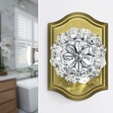 Glass Crystal Door Knobs Interior, Antique Brass Crystal Door Knobs with Lock for Privacy Use, Vintage Crystal Glass Doorknob for Interior Bedroom Bathroom Doors