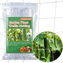 2 PCS Garden Plant Trellis Netting - Sukh 5 x 15 ft Trellis Net Polyester Trellis Netting Garden Square Mesh for Climbing Plants Fruits Vegetables VinesGrow Tents
