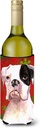 Caroline's Treasures RDR3004LITERK White Boxer Cooper Winter Snowflakes Wine Bottle Hugger Bottle Cooler Sleeve Hugger Machine Washable Collapsible Insulator Beverage Insulated Holder