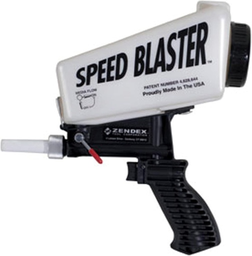 [BRSRAAIKBZYRQCDJ] Zendex Tool - SpeedBlaster Portable Media Blaster in White - Handheld Sand Blaster Gun Kit for Air Compressor - Extended Use Fast and Powerful Sandblasting Gun