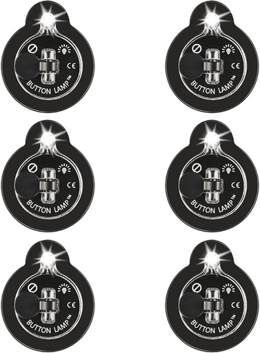 [BRSWGYDYBUIBSE3D] Panther Vision Button LAMP Adhesive LEDs Light Package - Lightweight, Ultra Small, Ultra Bright LED Utility Lights (6 Pack)