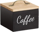 Coffee Pod Holder with Lid Coffee Pod Storage Wooden Versatile Capsule Holder Display Box for Office Kitchen Cabinet Home, Black