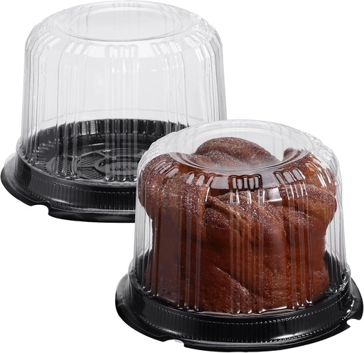 [BRSROBIHDF5WCHT4] 10pcs Clear Cake Carrier Round Cake Container Small Cake Carrier Cake Container With Lid Cake Display Box (4 Inch)