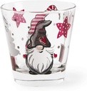 Excelsa Gnomo Christmas Set of 6 Water Glasses, Glass
