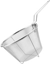Cabilock Foldable Stainless Steel Fryer Basket 10.2 Inch Wire Mesh Food Strainer with Collapsible Handle for Air Fryer Pasta Chips and Kitchen Use