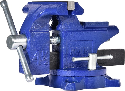 [BRSW2HT2CQIR4YA3] Rolin Vise Bench Vise 4-1/2 Inch With 240 Degree Swivel Base Clamp Tools Home Vises Rotation Base